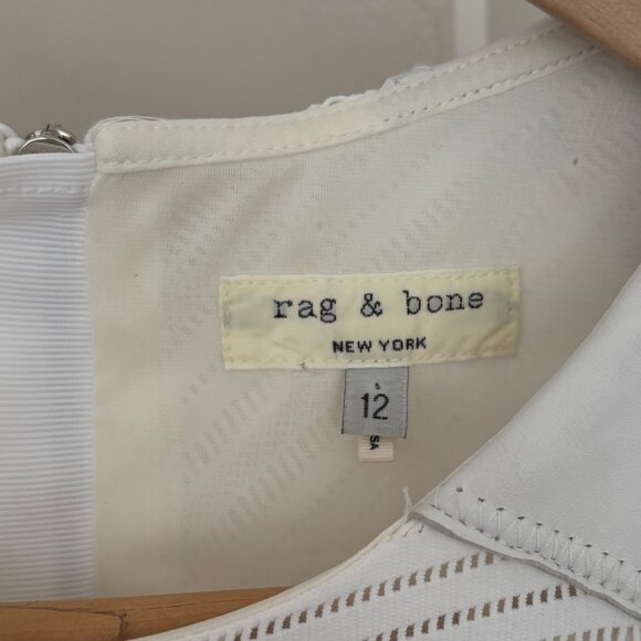Rag & Bone White Basha Sleeveless Burnout Dress (size 12) - Picture 5 of 8